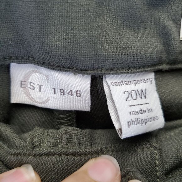 Cato Pants Womens 20W Green Contemporary Stretchy Blend *NWT* - Picture 2 of 13